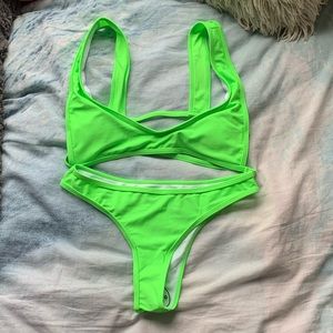 Neon green bikini